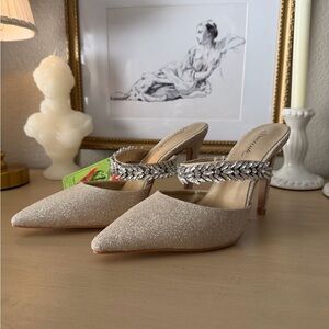 Silver Glitter Women's Heels